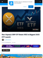 Rex-Osprey’s XRP ETF Beats IVES In Biggest 2025 ETF Launch