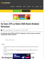 Sei Soars 22% as Native USDC Boosts Breakout Momentum