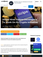 Stripe Hires Valora Developers To Work On Its Crypto Initiative | Live Bitcoin News