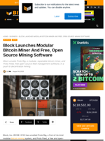 Block Launches Modular Bitcoin Miner And Free, Open Source Mining Software