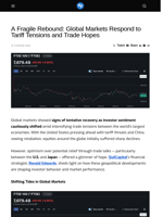 A Fragile Rebound: Global Markets Respond to Tariff Tensions and Trade Hopes - Visionary Financial