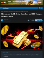 Bitcoin vs Gold: Gold Crashes as Bitcoin Surges in War Chaos