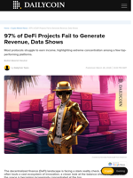 97% of DeFi Projects Fail to Generate Revenue, Data Shows - DailyCoin