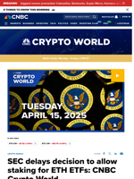 SEC delays decision to allow staking for ETH ETFs: CNBC Crypto World