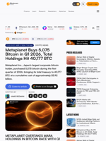 Metaplanet Buys 5,075 Bitcoin in Q1 2026, Total Holdings Hit 40,177 BTC – Crypto News Bitcoin News