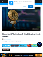 Bitcoin Spot ETFs Register 5-Week Negative Streak - Details | Bitcoinist.com