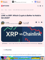 LINK vs XRP: Which Crypto is Better to Hold in Q4 2025? - 99Bitcoins