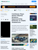 Coinbase Pays Aston Martin Aramco Sponsorship Entirely in USDC Stablecoin – Crypto News Bitcoin News