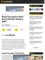 Bitcoin Price Analysis: What's Next for BTC After Tanking to $66K?