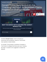 Donald Trump Says Democrats Are ‘Cracking Like Dogs’ on Shutdown, Claims Progress on Ending Filibuster  - Benzinga