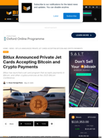 Bitlux Announced Private Jet Cards Accepting Bitcoin And Crypto Payments