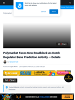 Polymarket Faces New Roadblock As Dutch Regulator Bans Prediction Activity — Details | Bitcoinist.com