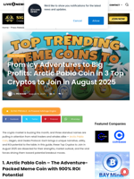 From Icy Adventures to Big Profits: Arctic Pablo Coin in 3 Top Cryptos to Join in August 2025 | Live Bitcoin News
