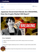 Japanese Government Bonds Are CRASHING, How the Crypto Market Will React?