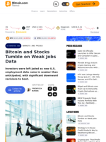 Bitcoin and Stocks Tumble on Weak Jobs Data – Markets and Prices Bitcoin News