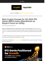 Best Crypto Presale for Q2 2026 IPO Genie ($IPO) Gains Momentum as Buyers Focus on Utility