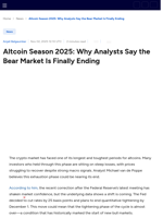 Altcoin Season 2025: Why Analysts Say the Bear Market Is Finally Ending
