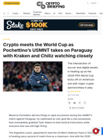 Crypto meets the World Cup as Pochettino's USMNT takes on Paraguay with Kraken and Chiliz watching closely