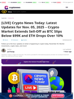 [LIVE] Crypto News Today: Latest Updates for Nov. 05, 2025