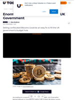 Enormous Bitcoin Sale Mulled by UK Government