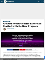 Arclaim Revolutionizes Ethereum Staking with Its New Program - TechBullion