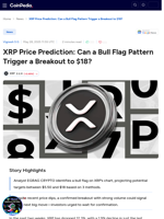 XRP Price Prediction: Can a Bull Flag Pattern Trigger a Breakout to $18?