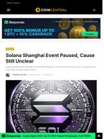Solana Shanghai Event Paused, Cause Still Unclear - CoinCentral