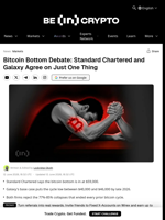 Bitcoin Bottom Debate: Standard Chartered and Galaxy Agree on Just One Thing