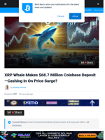 XRP Whale Makes $68.7M Coinbase Deposit—Locking In Profit?