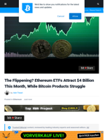 The Flippening? Ethereum ETFs Attract $4 Billion This Month, While Bitcoin Products Struggle | Bitcoinist.com