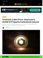 Chainlink (LINK) Price: Grayscale's GLINK ETF Sparks Institutional Interest - CoinCentral