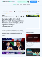 Canadians Elect Central Banker Mark Carney as Prime Minister After Trump’s Antics Upend Country’s Conservatives – News Bitcoin News