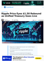 Ripple Price Eyes $1.50 Target as Unified Treasury Goes Live