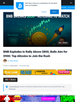 Best Altcoins to Buy as BNB Shatters $850 ATH and Aims for $900–$1,000