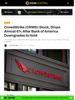 CrowdStrike (CRWD) Stock; Drops Almost 6% After Bank of America Downgrades to Hold - CoinCentral