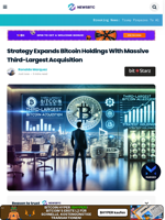 Strategy Expands Bitcoin Holdings With Massive Third-Largest Acquisition