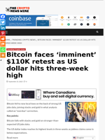 Bitcoin faces ‘imminent’ $110K retest as US dollar hits three-week high - The Crypto News Wire
