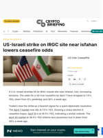 US-Israeli strike on IRGC site near isfahan lowers ceasefire odds