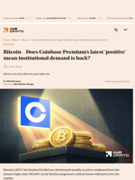 Bitcoin - Does Coinbase Premium's latest 'positive' mean institutional demand is back? - AMBCrypto