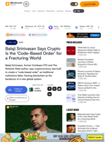Balaji Srinivasan Says Crypto Is the 'Code-Based Order' for a Fracturing World – Bitcoin News