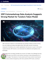XRP Coinmarketcap Data Analysis Suggests Strong Market for Tundra’s Token Model