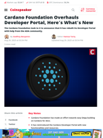 Cardano Foundation Overhauls Developer Portal