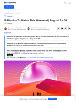 3 Altcoins To Watch This Weekend | August 9 – 10