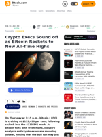 Crypto Execs Sound off as Bitcoin Rockets to New All-Time Highs – Markets and Prices Bitcoin News
