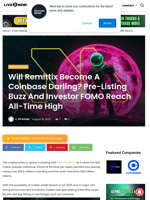 Will Remittix Become A Coinbase Darling? Pre-Listing Buzz And Investor FOMO Reach All-Time High | Live Bitcoin News