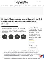 China's Moonshot AI plans Hong Kong IPO after its latest model rattled US tech stocks