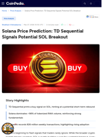Solana Price Prediction: TD Sequential Signals Potential SOL Breakout