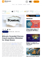 Bitcoin Scandal Forces Czech Justice Minister to Step Down – News Bytes Bitcoin News