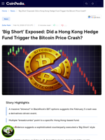 ‘Big Short’ Exposed: Did a Hong Kong Hedge Fund Trigger the Bitcoin Price Crash?