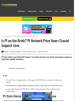 Is PI on the Brink? Pi Network Price Nears Crucial Support Zone